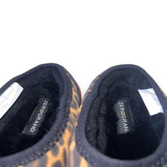 Cole Haan Generation Zerogrand Dweller Shearling Slipper Leopard Women's 7 - Picture 11 of 11